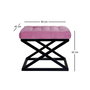 Atelier Del Sofa Pouf Black, Fuchsia 50x42x40 cm